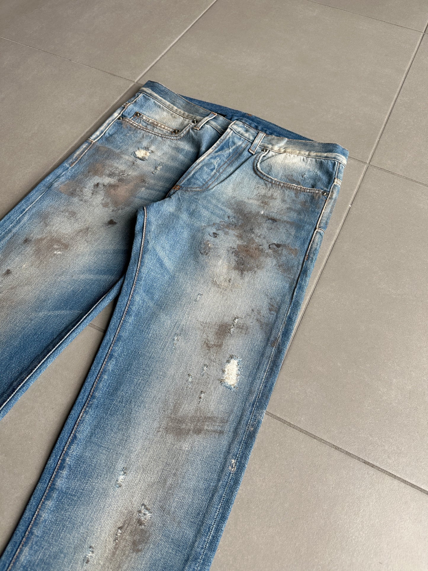 Dior Homme SS11 Dirt washed distressed denim