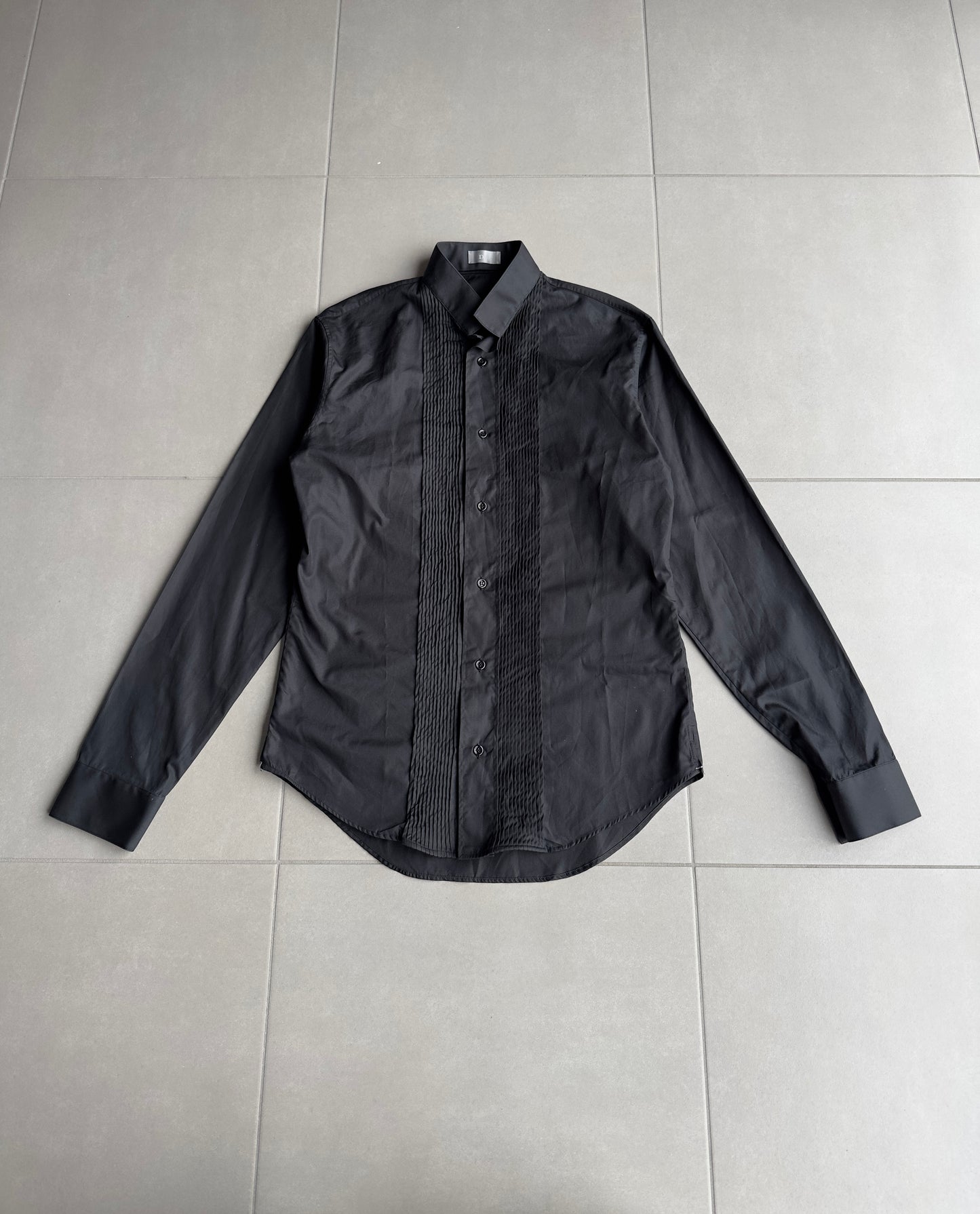 Dior Homme AW05 “In the morning” frill button up tuxedo shirt