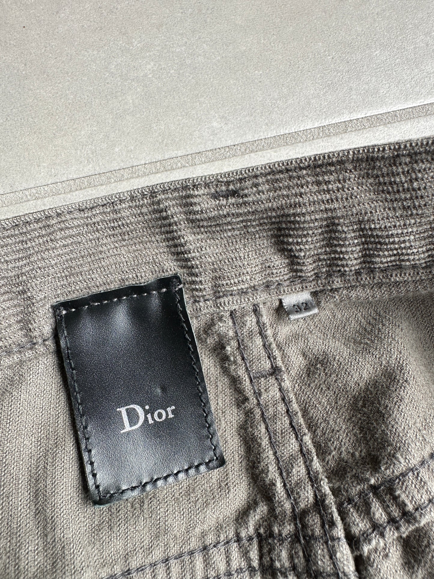 Dior Homme AW04 “Victim Of The Crime” Corduroy claw mark trousers