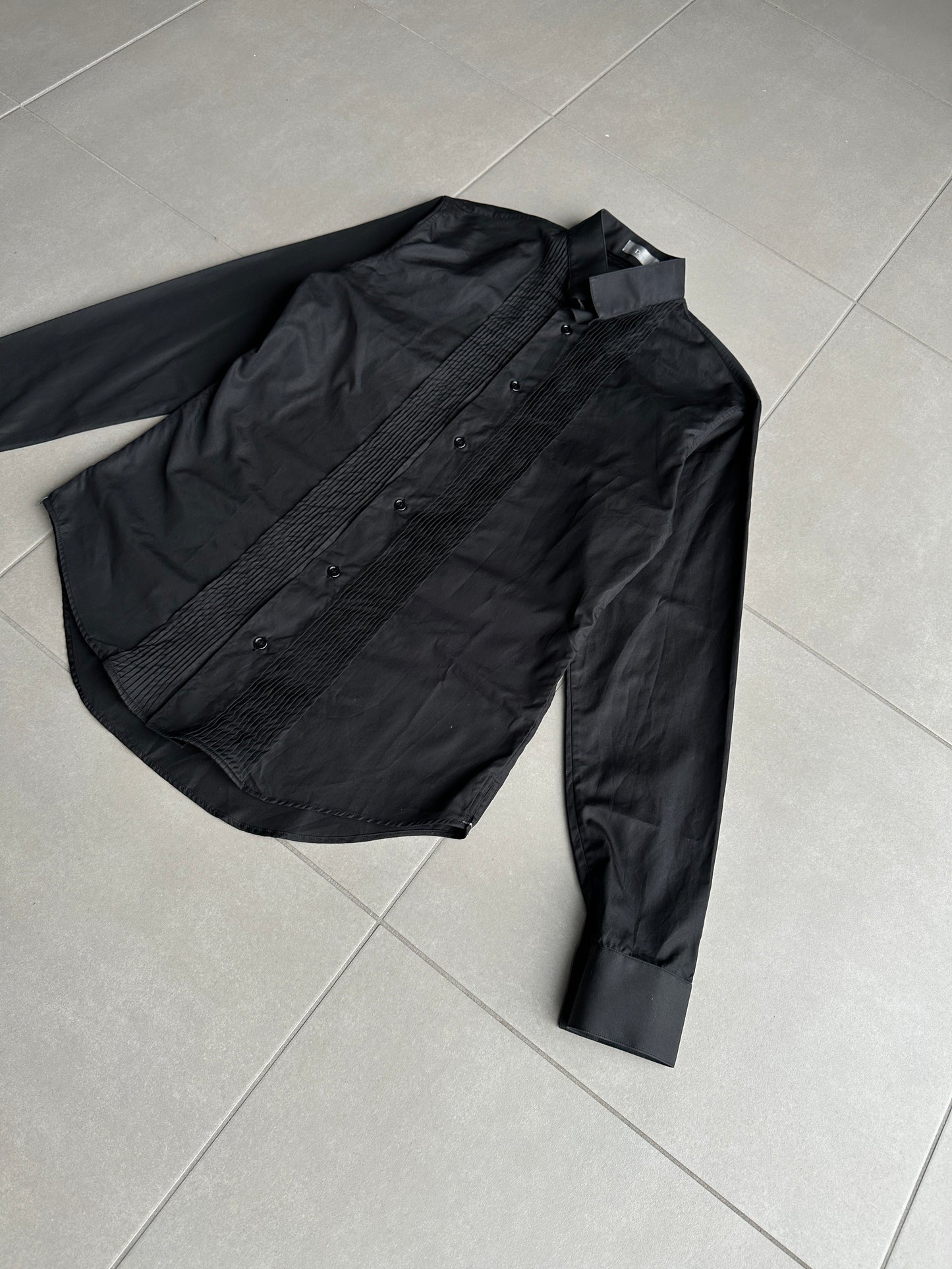 Dior Homme AW05 “In the morning” frill button up tuxedo shirt