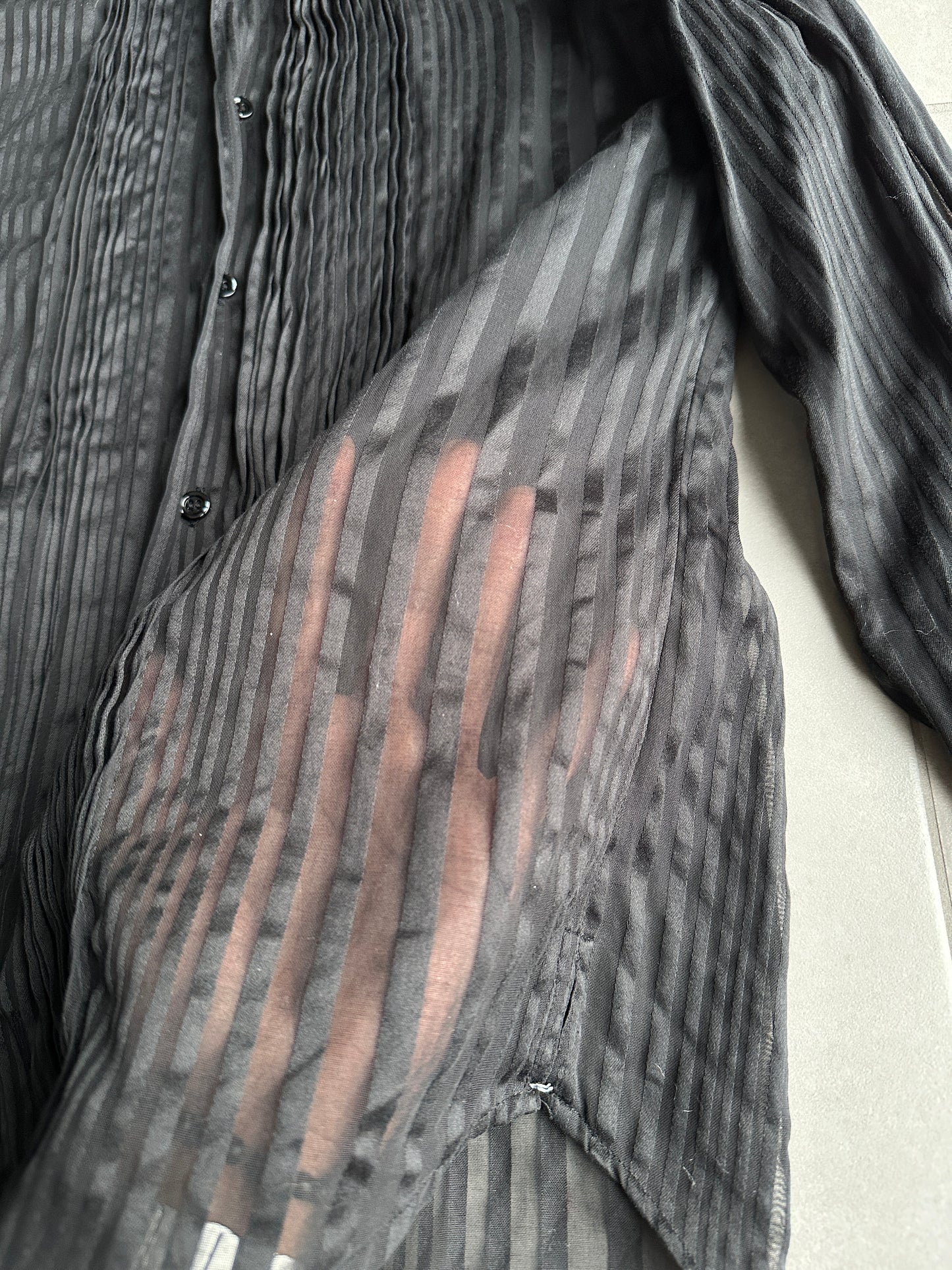 Dior Homme SS05 "BECK/Untitled" semi sheer striped button up