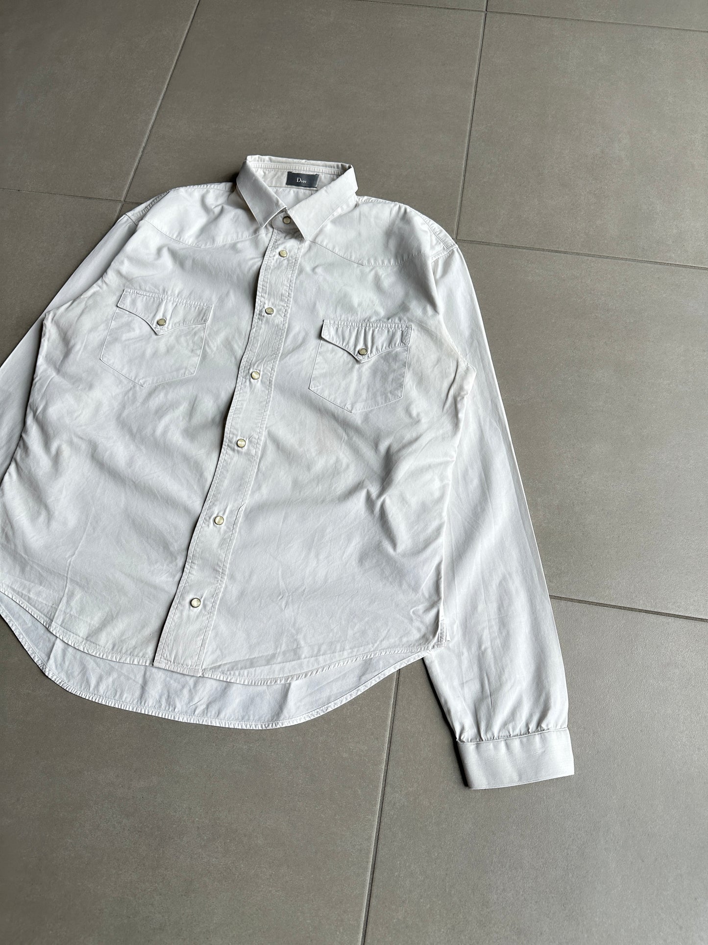 Dior Homme AW04 “Victim Of The Crime” western snap button up shirt