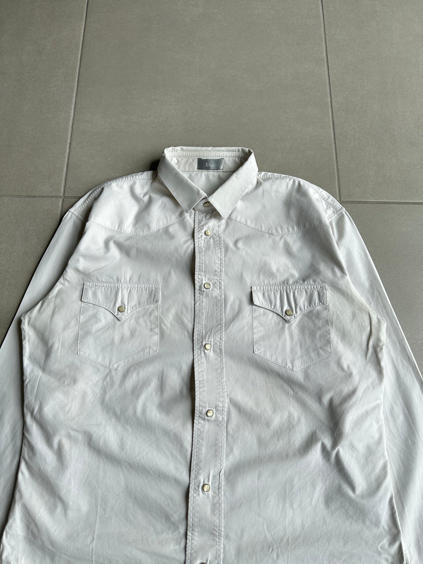 Dior Homme AW04 “Victim Of The Crime” western snap button up shirt