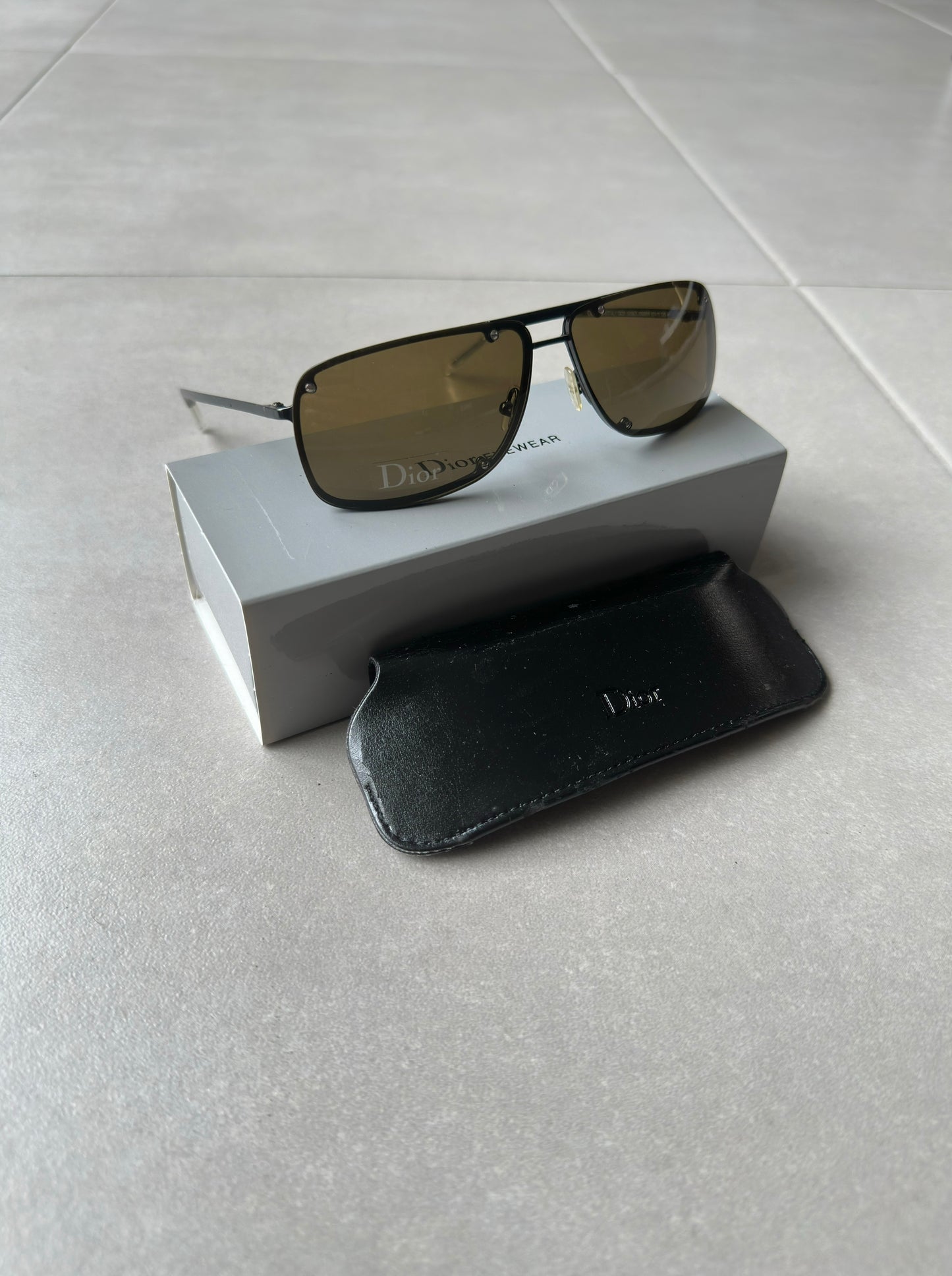 Dior Homme AW03 "Luster" studded aviator sunglasses