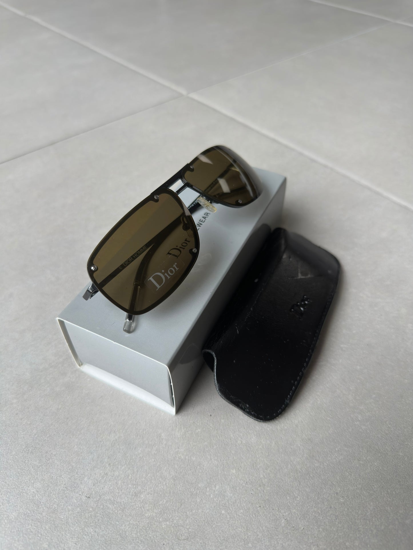 Dior Homme AW03 "Luster" studded aviator sunglasses