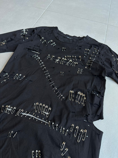 Balmain SS11 Safety pin destroyed t-shirt