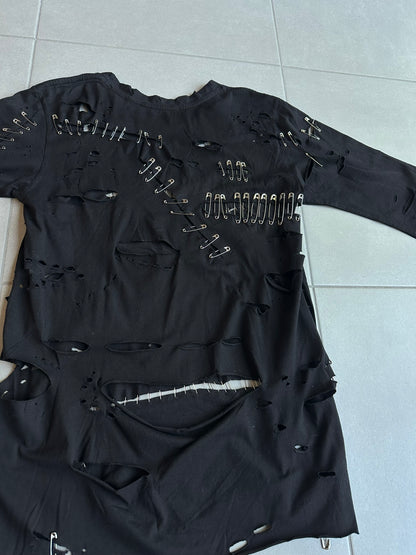 Balmain SS11 Safety pin destroyed t-shirt