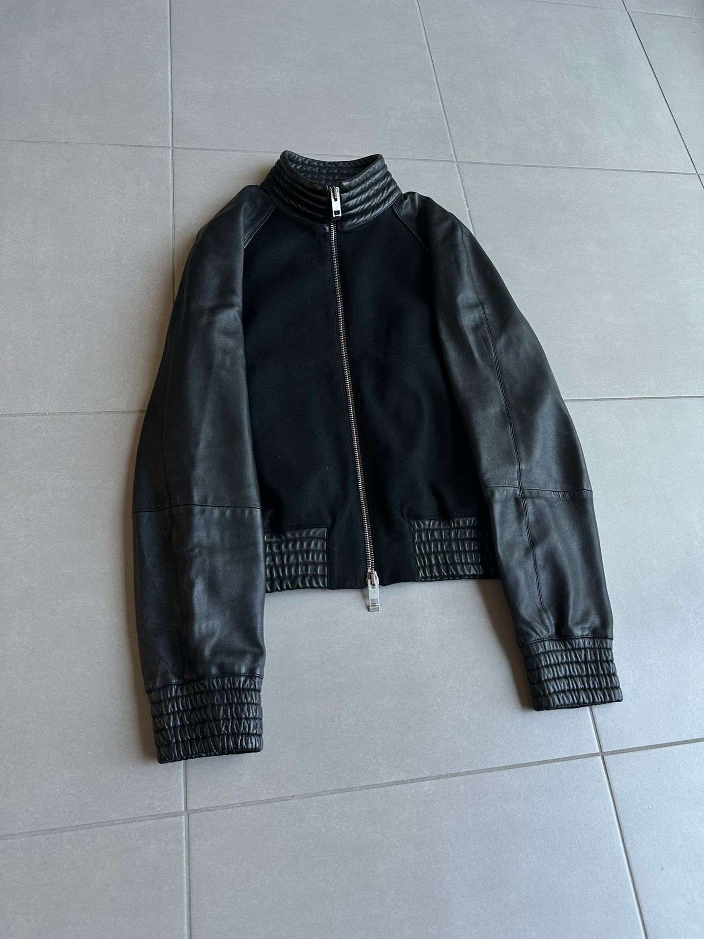 Dior Homme AW04 “VOTC” wool/cashmere leather bomber jacket