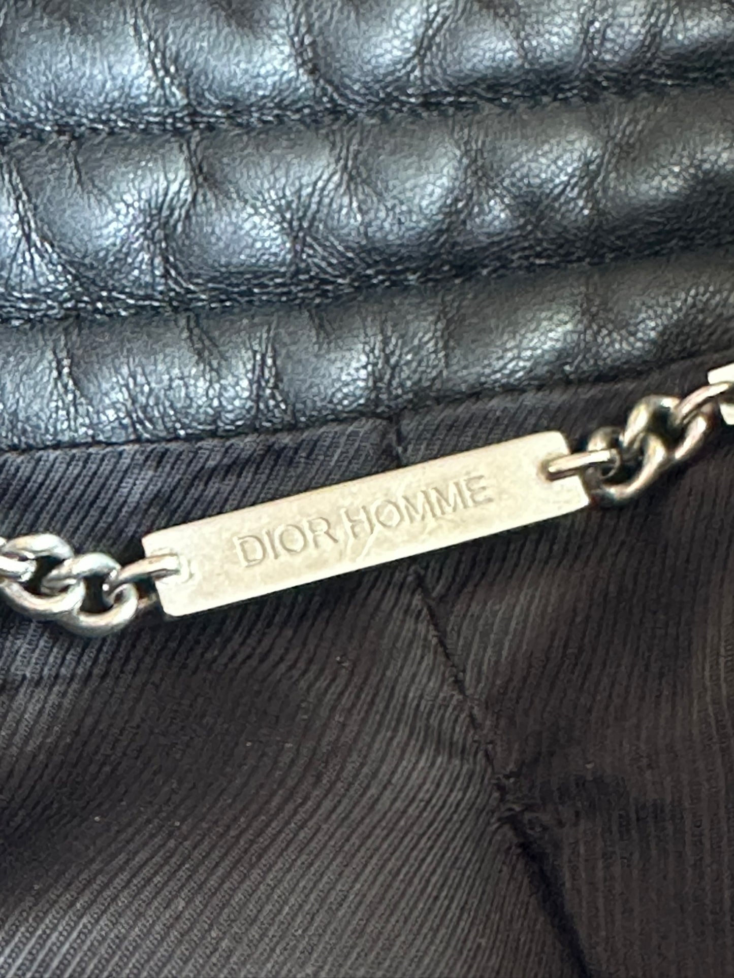 Dior Homme AW04 “VOTC” wool/cashmere leather bomber jacket