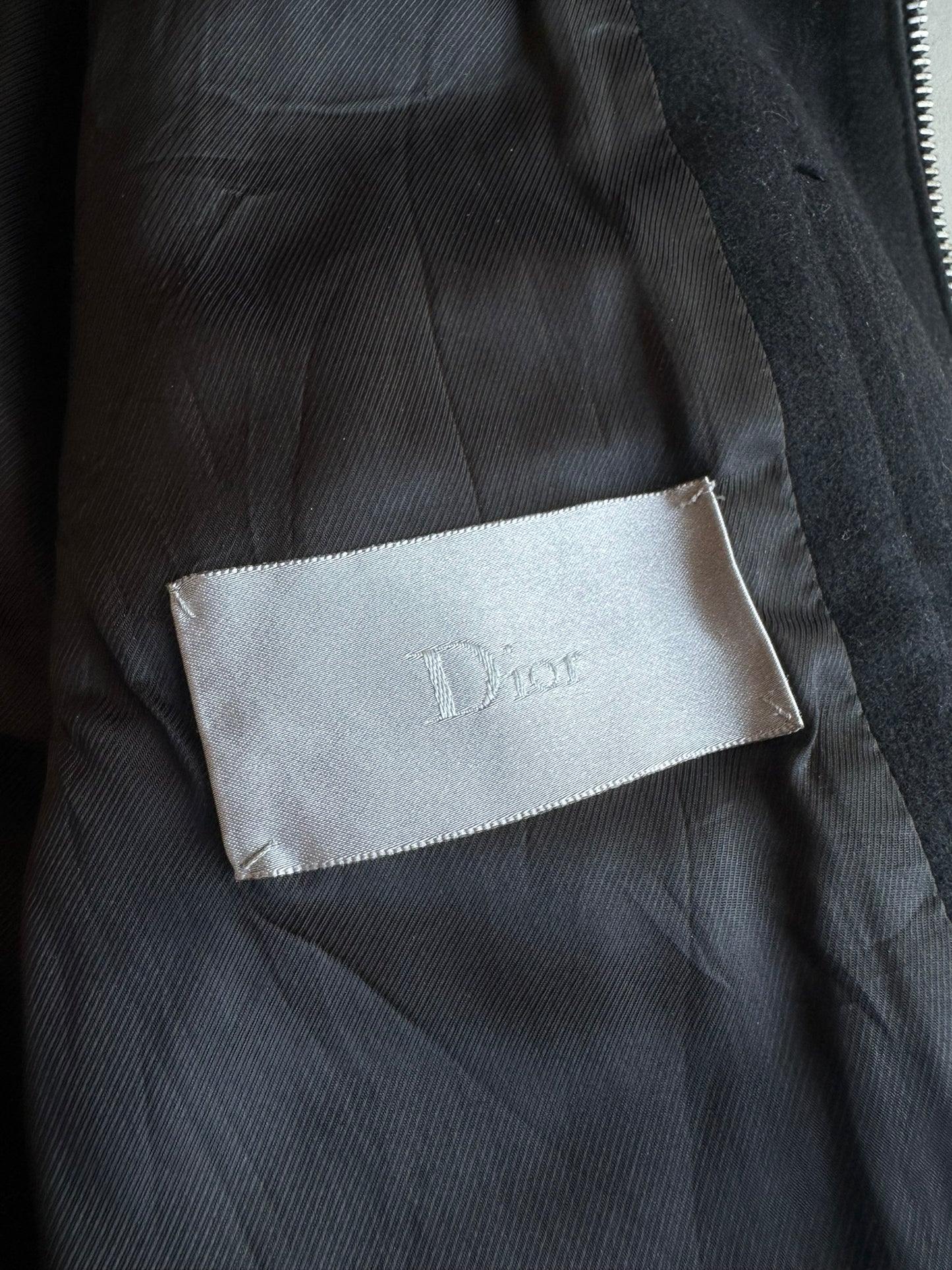 Dior Homme AW04 “VOTC” wool/cashmere leather bomber jacket