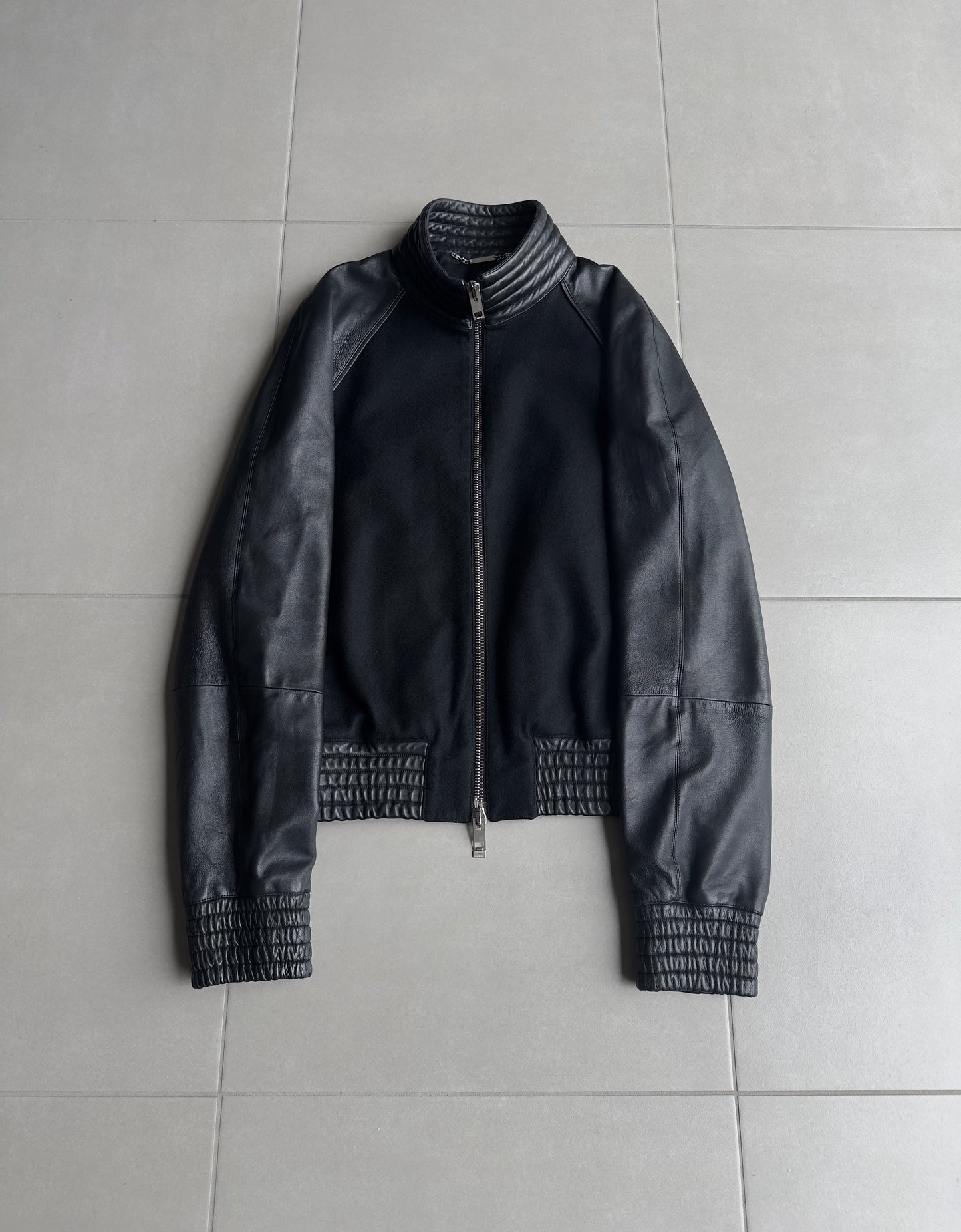 Dior Homme AW04 “VOTC” wool/cashmere leather bomber jacket