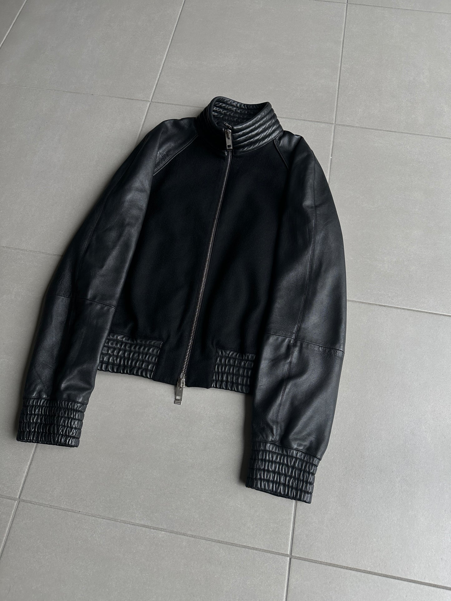 Dior Homme AW04 “VOTC” wool/cashmere leather bomber jacket