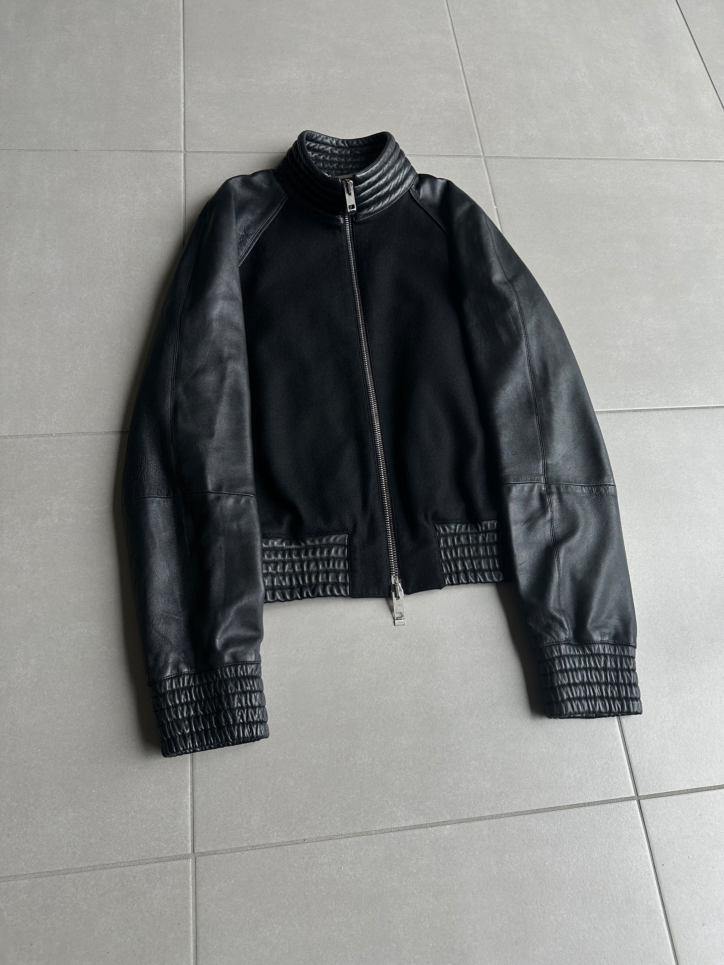 Dior Homme AW04 “VOTC” wool/cashmere leather bomber jacket