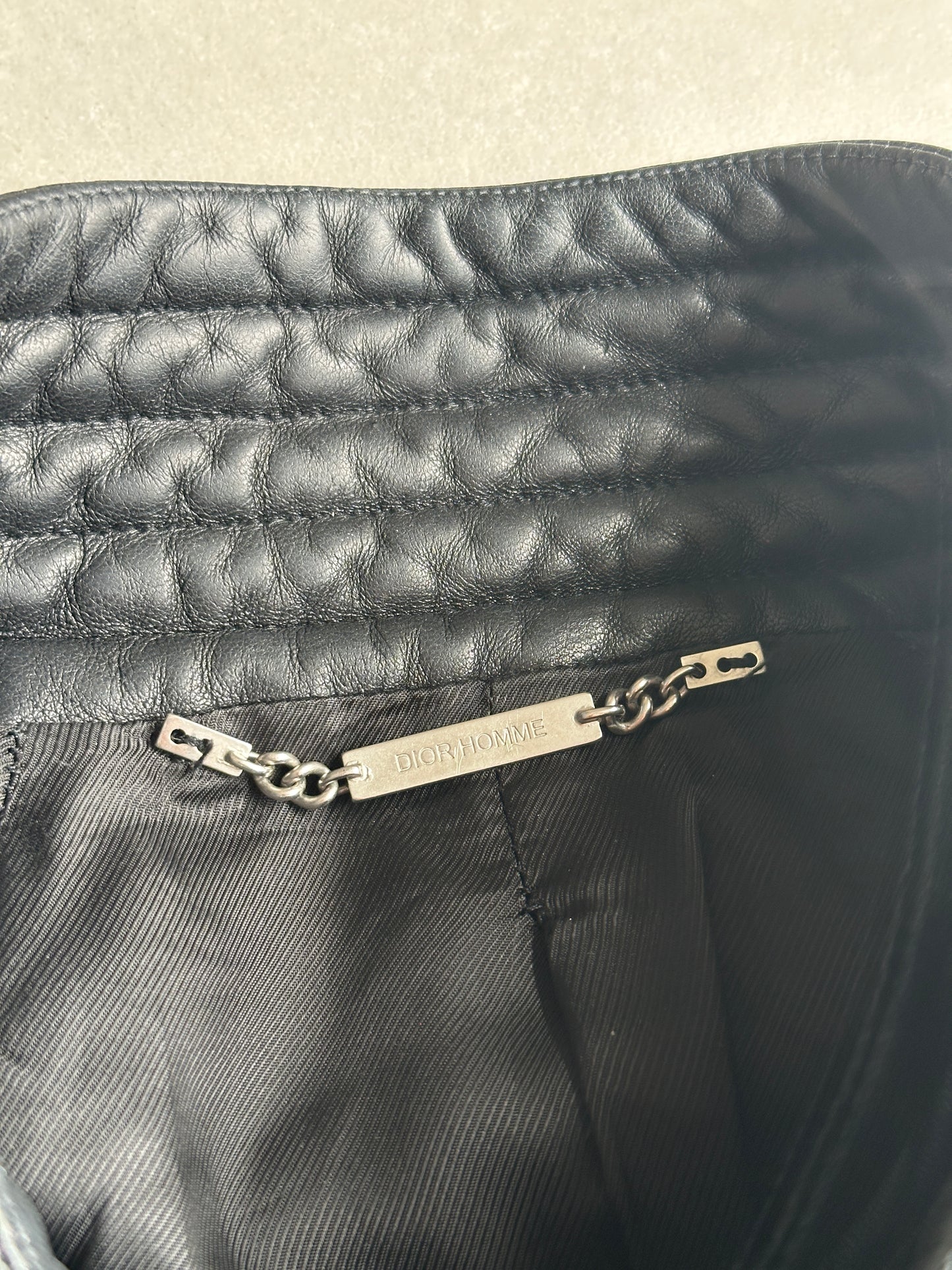 Dior Homme AW04 “VOTC” wool/cashmere leather bomber jacket