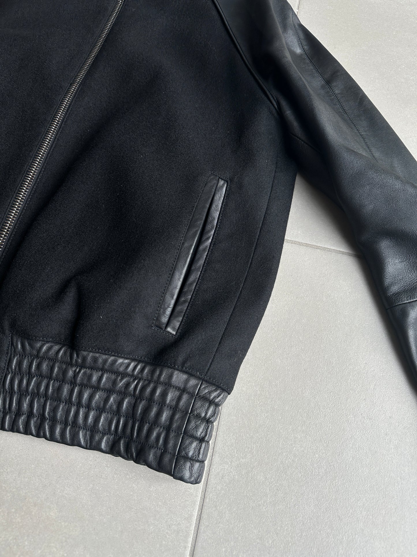 Dior Homme AW04 “VOTC” wool/cashmere leather bomber jacket