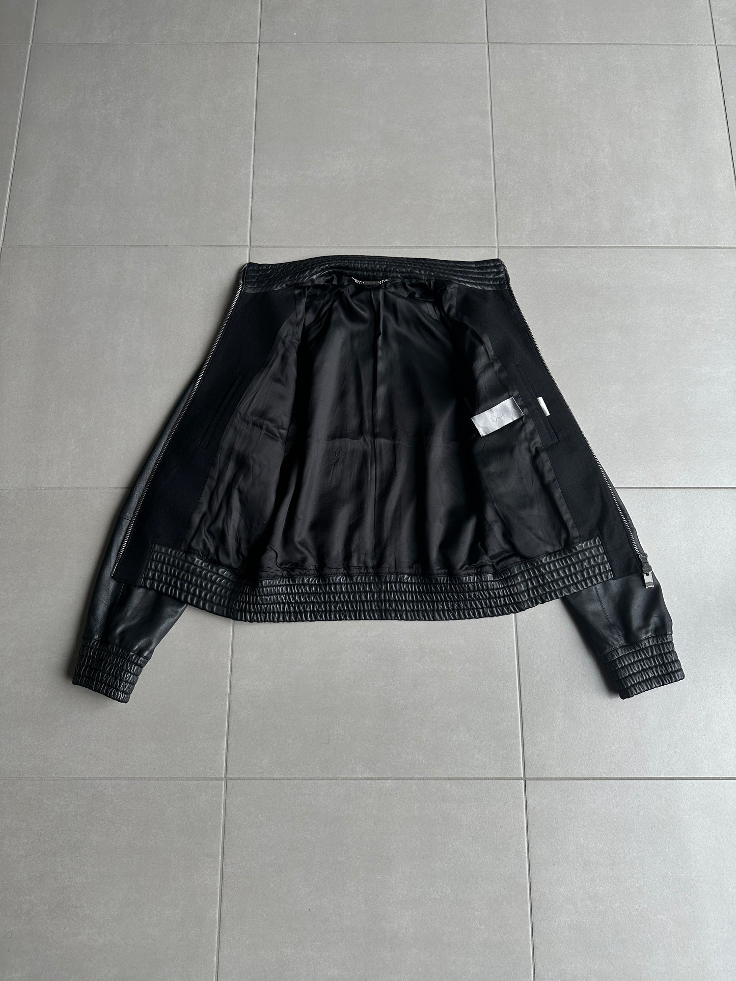 Dior Homme AW04 “VOTC” wool/cashmere leather bomber jacket