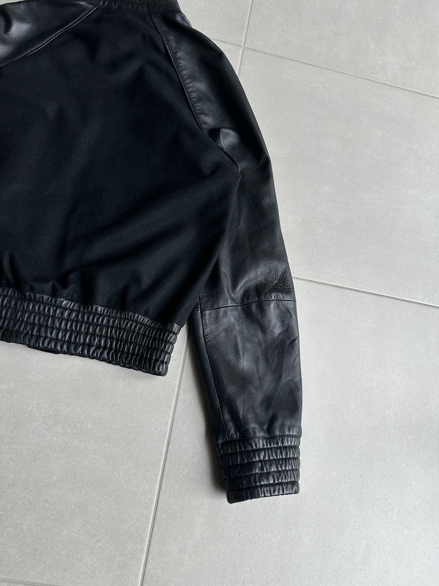Dior Homme AW04 “VOTC” wool/cashmere leather bomber jacket