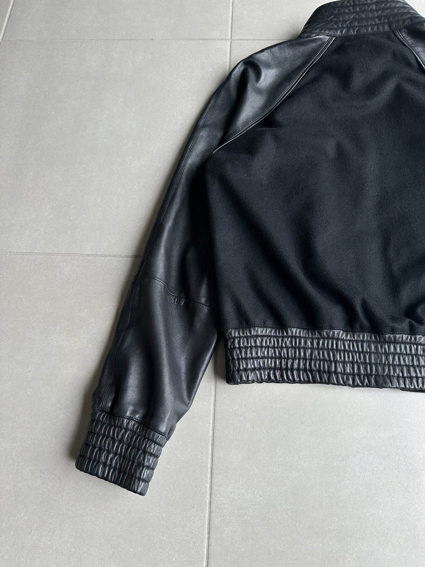 Dior Homme AW04 “VOTC” wool/cashmere leather bomber jacket