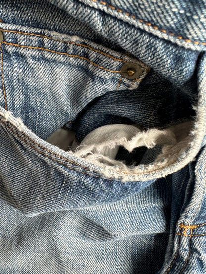 Dior homme AW06 washed clawmark jeans