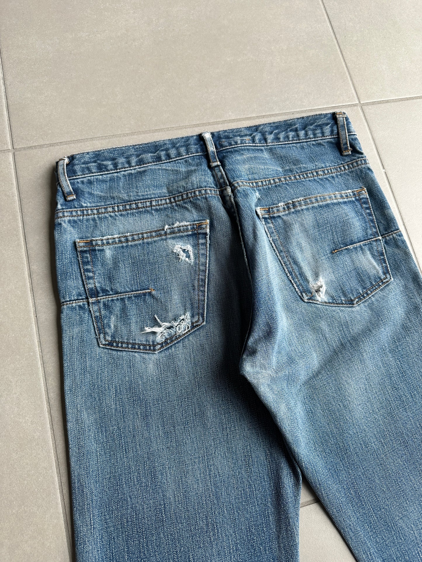 Dior homme AW06 washed clawmark jeans