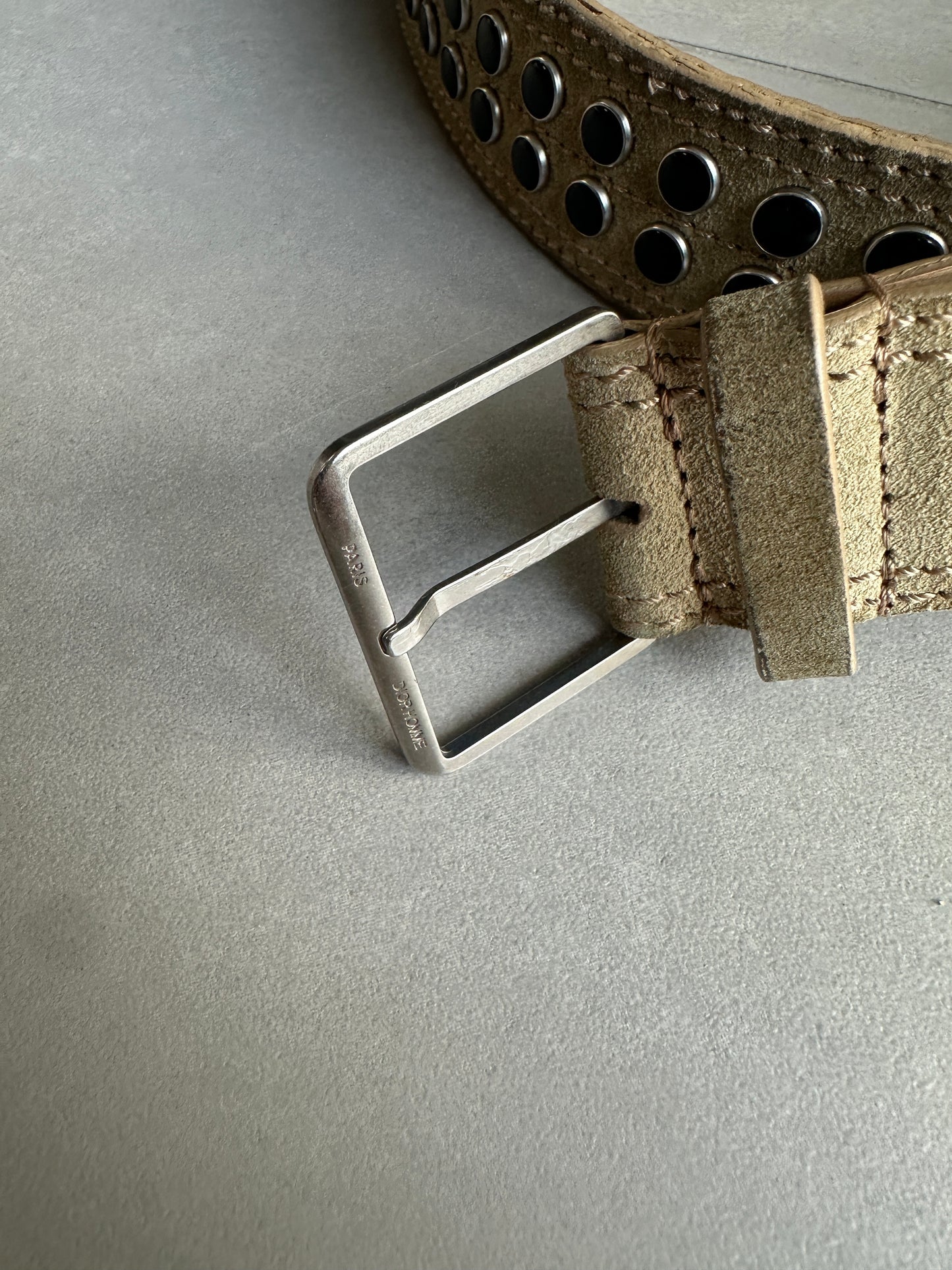 Dior Homme AW04 "Victim of the crime" suede studded leather belt