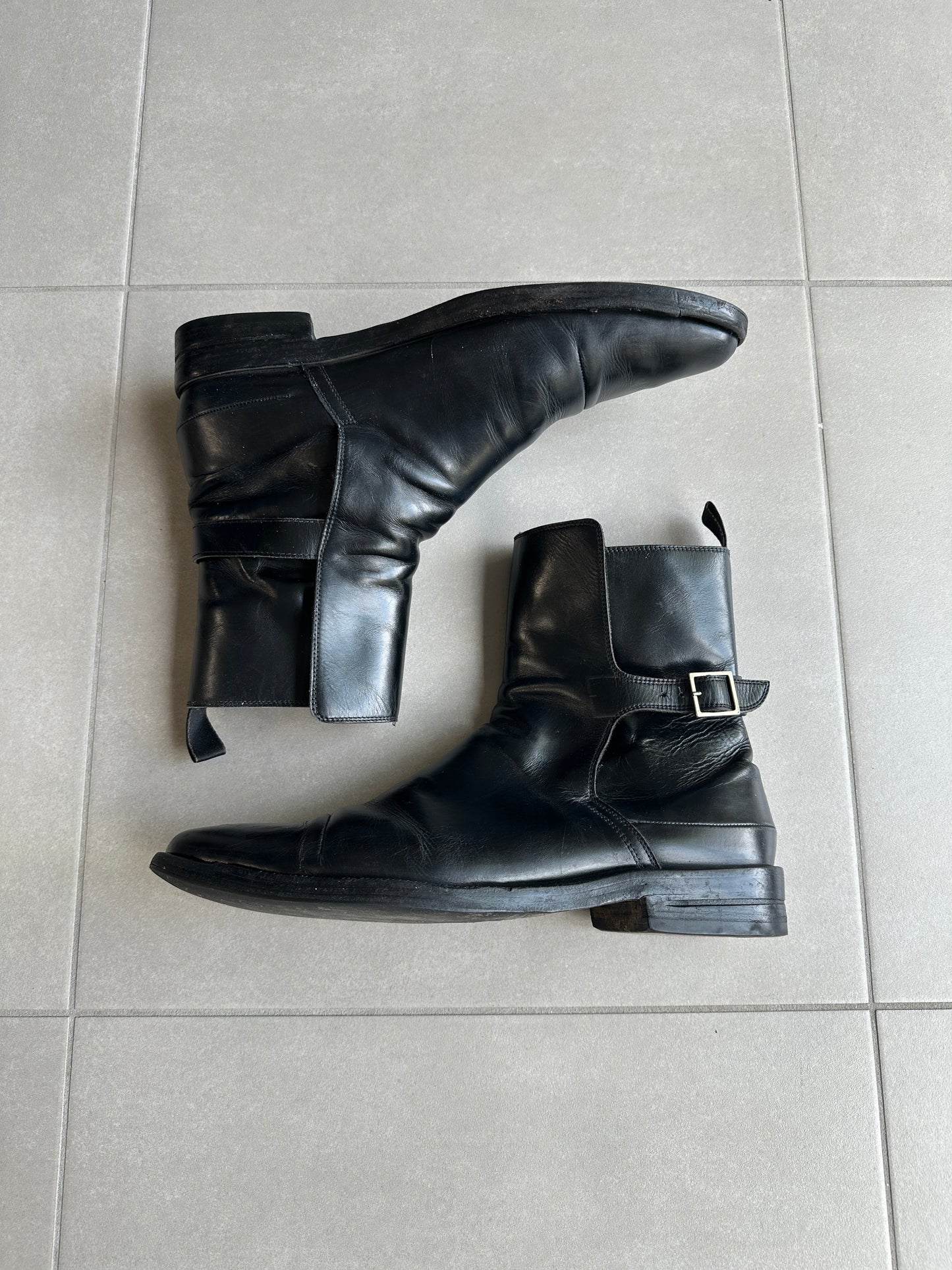 Dior Homme SS04 “STRIP” Buckle closure boots