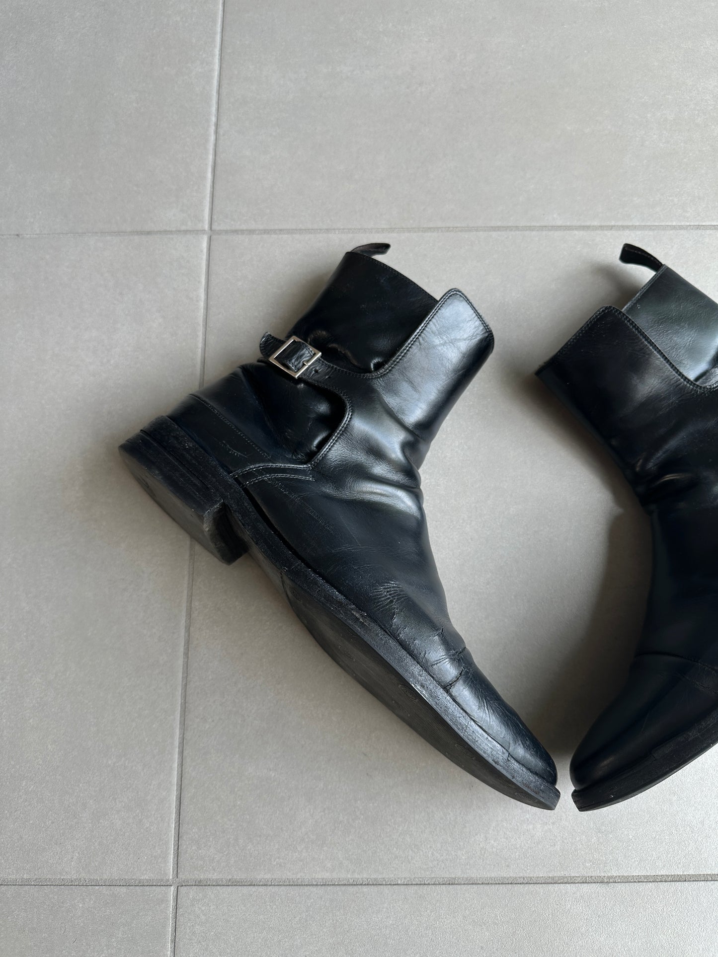 Dior Homme SS04 “STRIP” Buckle closure boots