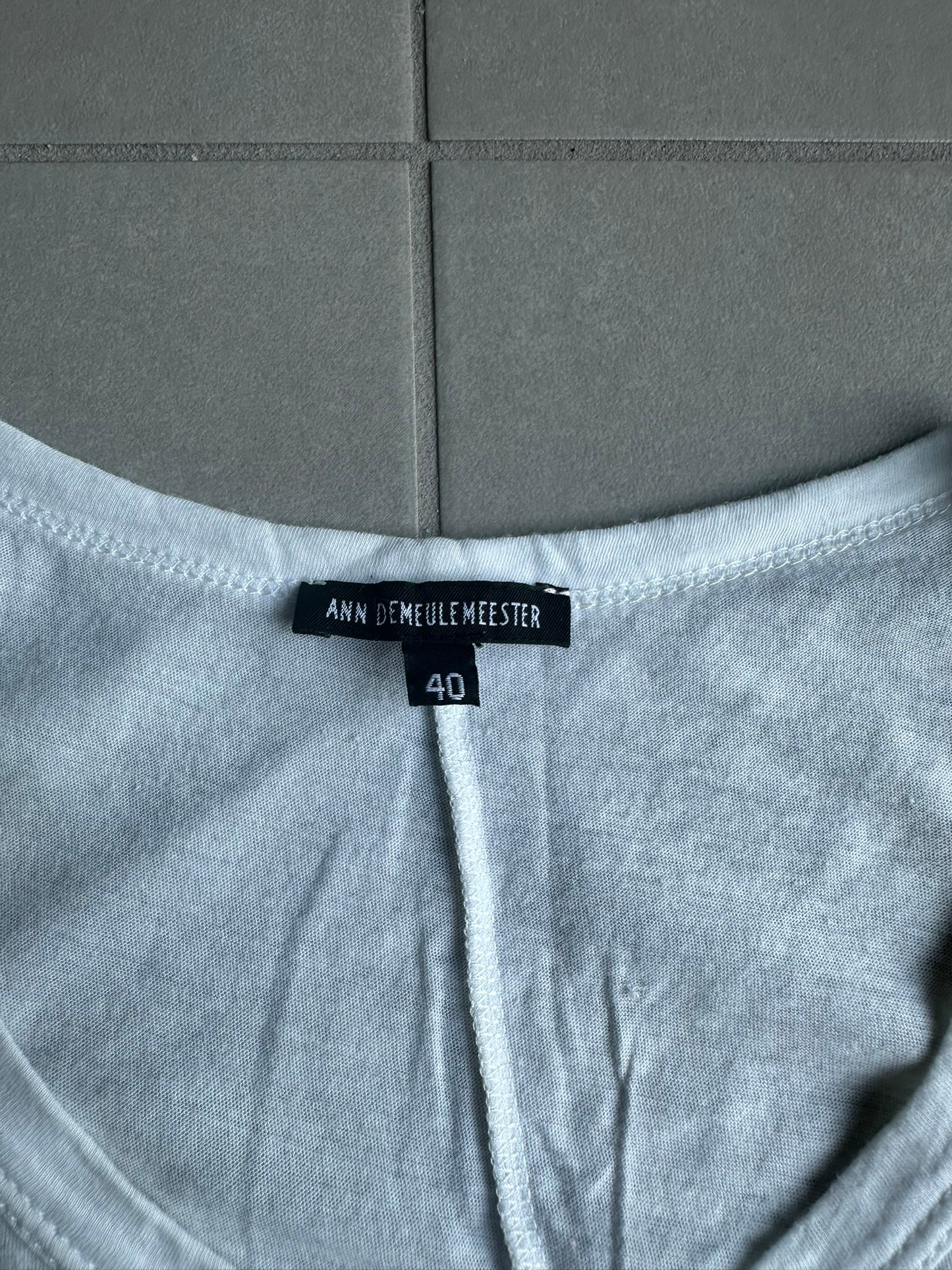 Ann Demeulemeester AW2008 heaven print sleeveless shirt