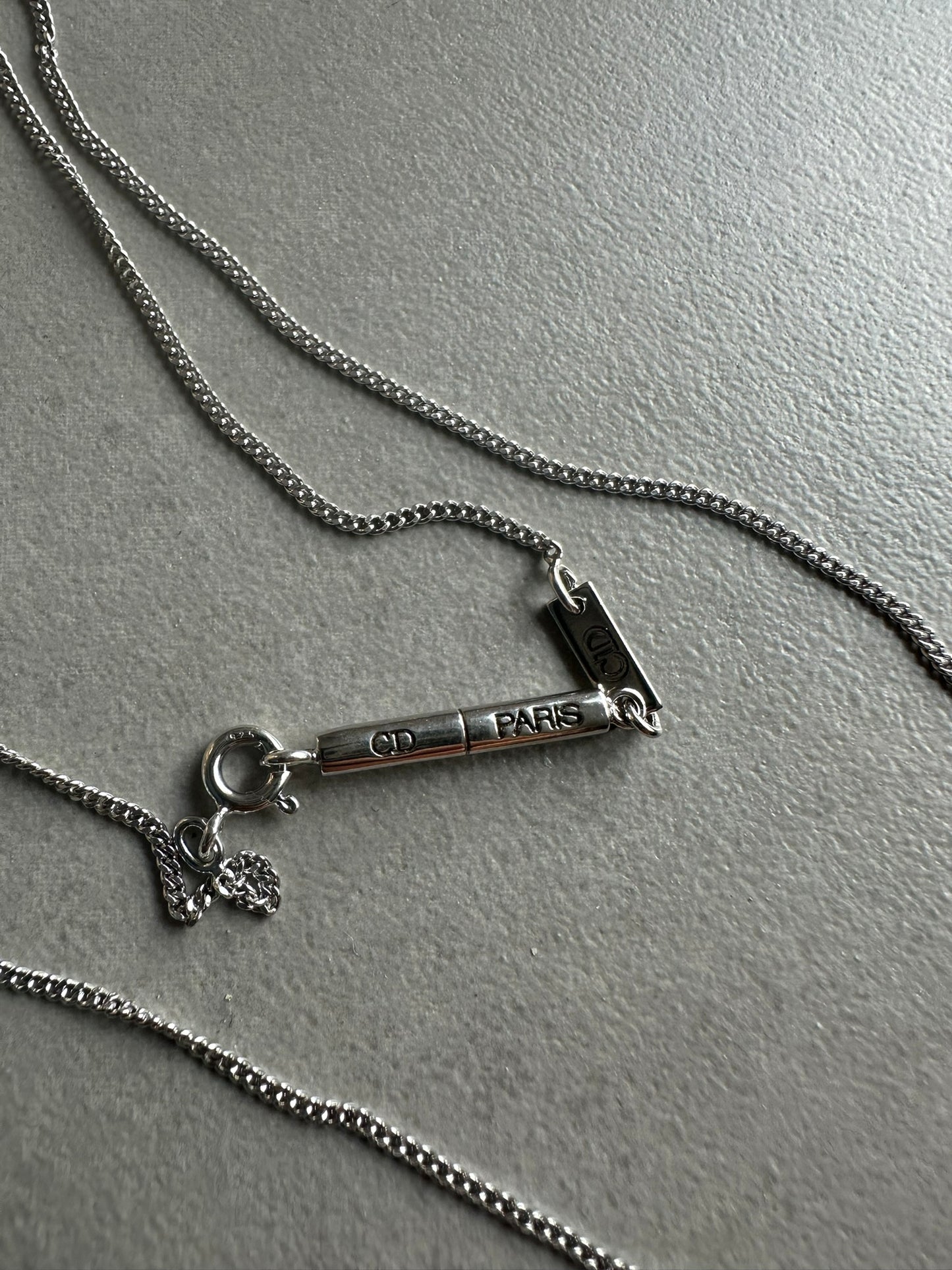 Dior Homme AW05 "In the morning" plisse dog tag 925 silver necklace