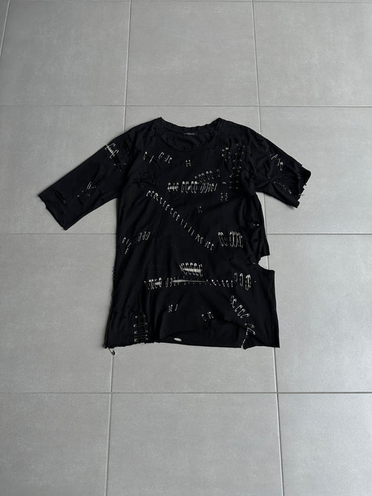 Balmain SS11 Safety pin destroyed t-shirt