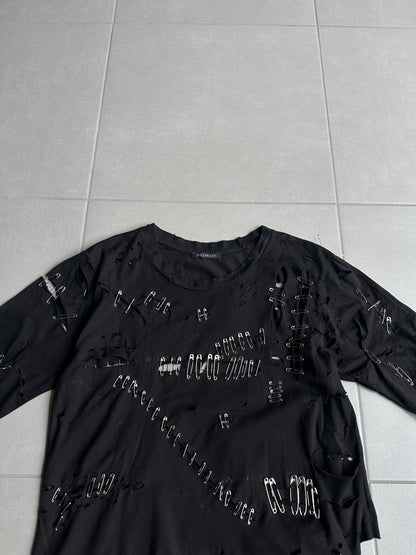 Balmain SS11 Safety pin destroyed t-shirt