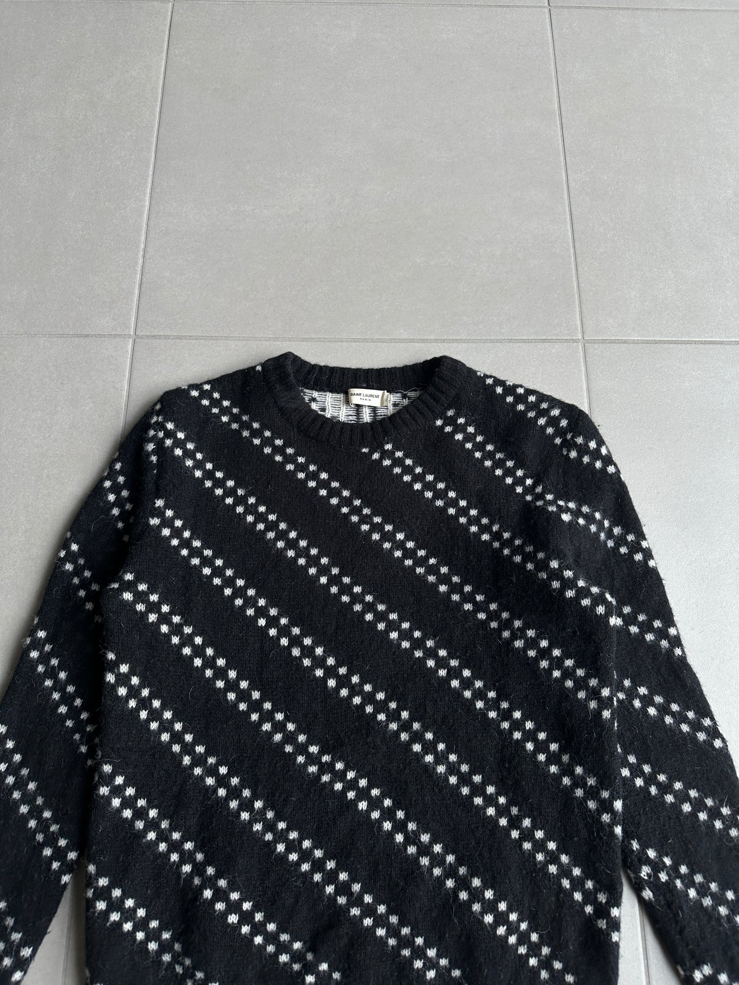 Saint Laurent Paris AW14 alpaca/wool crewneck sweater