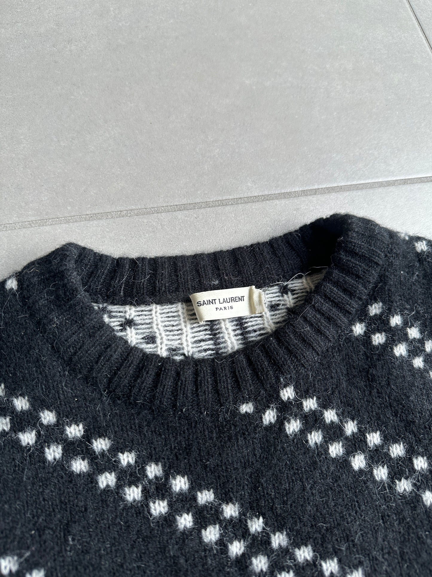 Saint Laurent Paris AW14 alpaca/wool crewneck sweater