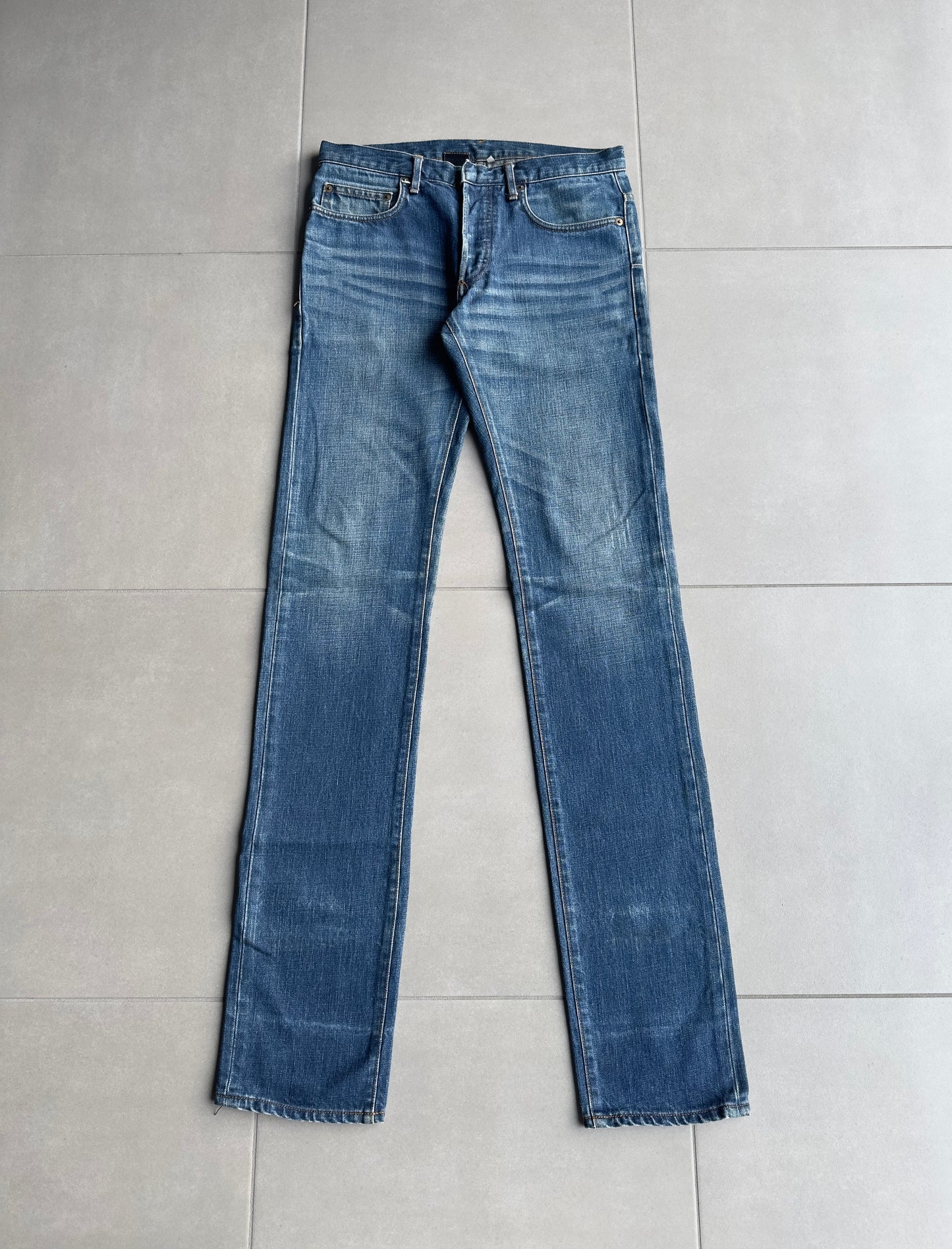 Dior Homme AW06 washed blue clawmark jeans