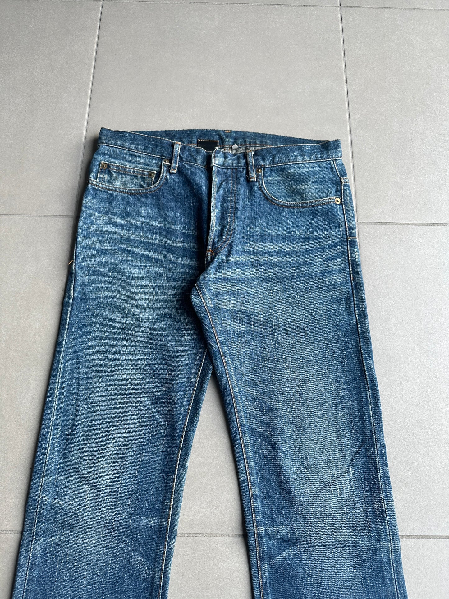 Dior Homme AW06 washed blue clawmark jeans