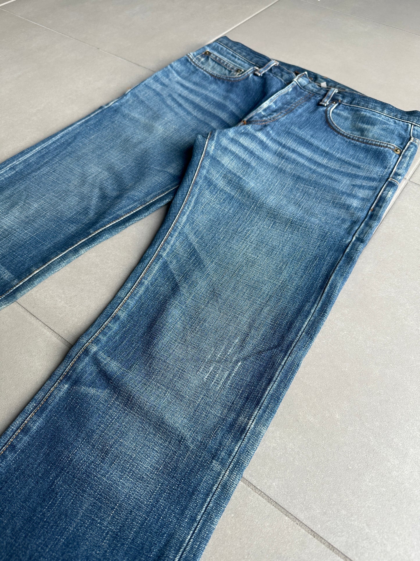 Dior Homme AW06 washed blue clawmark jeans