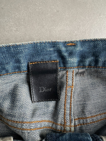 Dior Homme AW06 washed blue clawmark jeans
