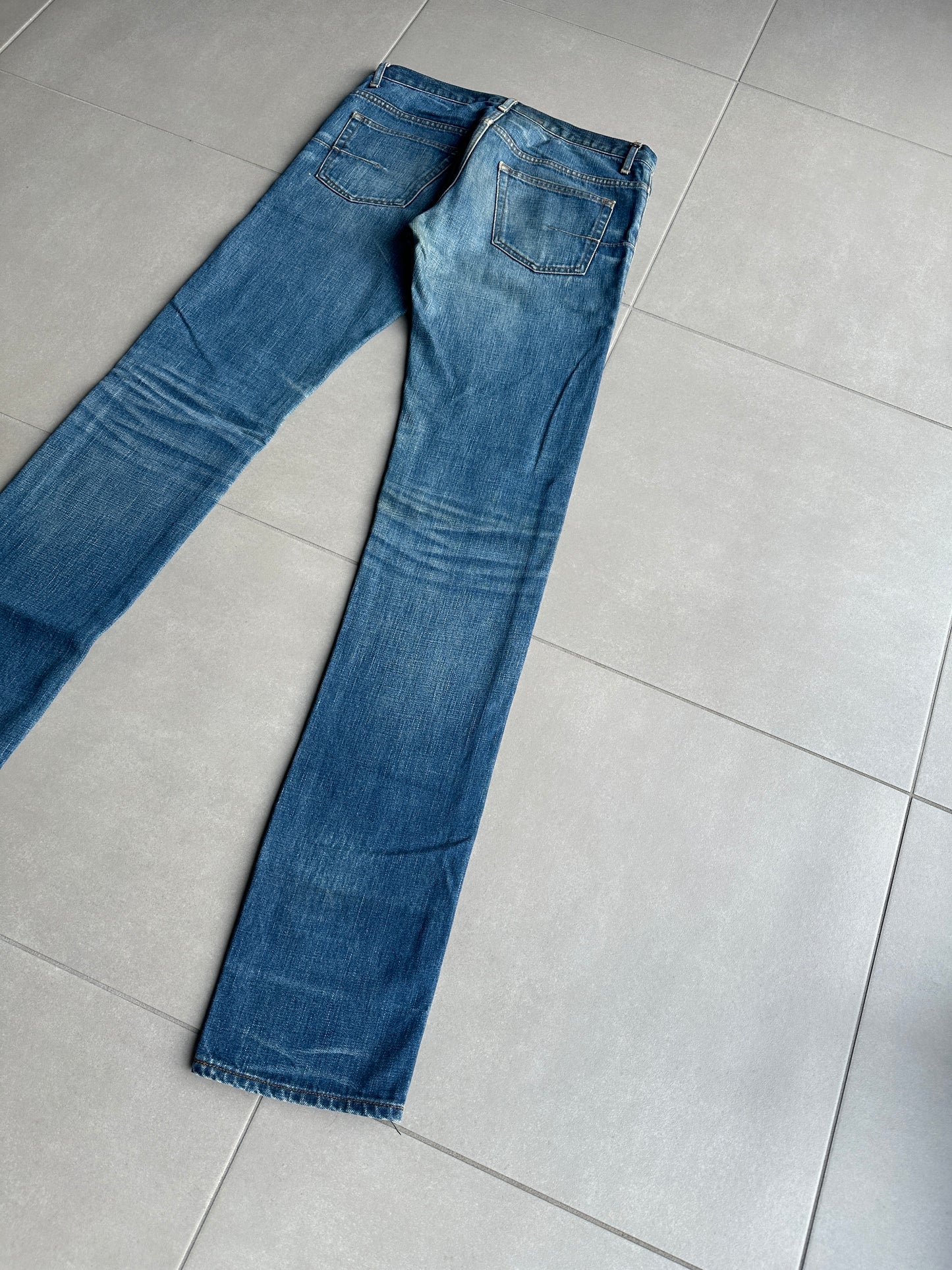 Dior Homme AW06 washed blue clawmark jeans