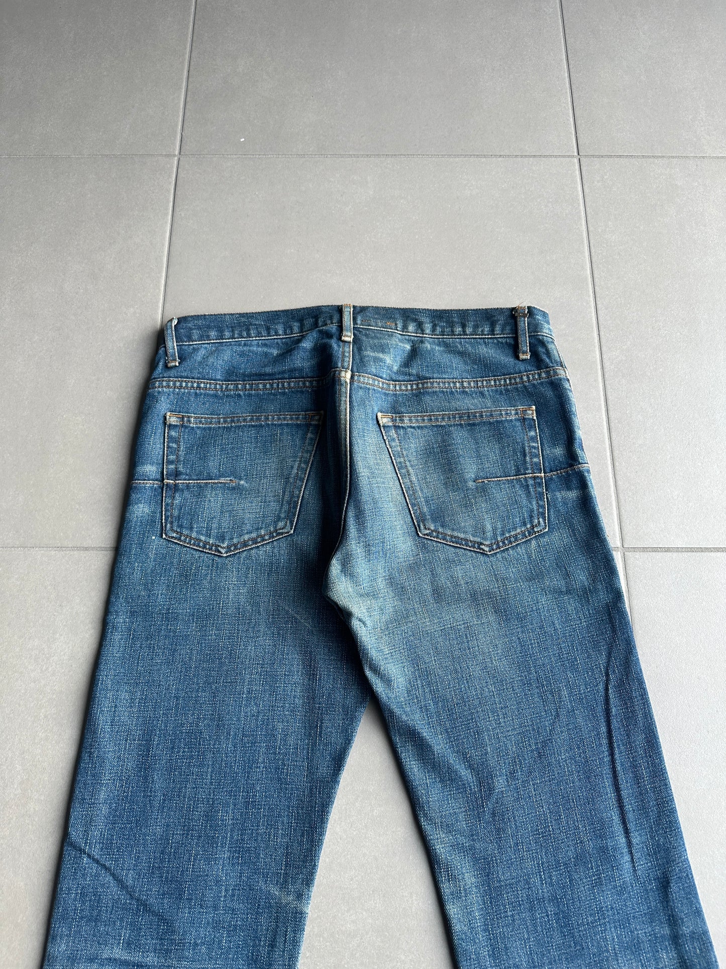 Dior Homme AW06 washed blue clawmark jeans
