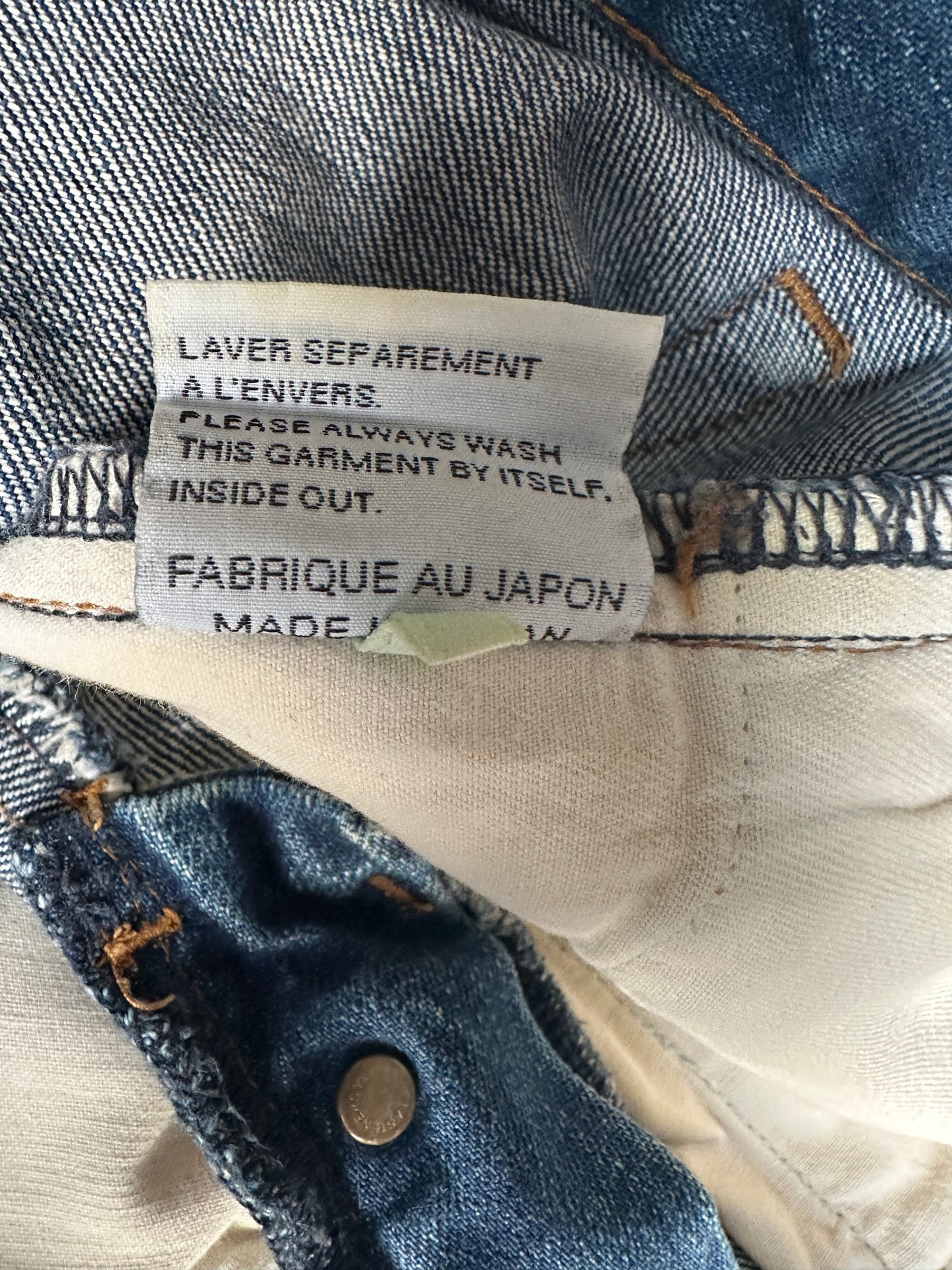 Dior Homme AW06 washed blue clawmark jeans