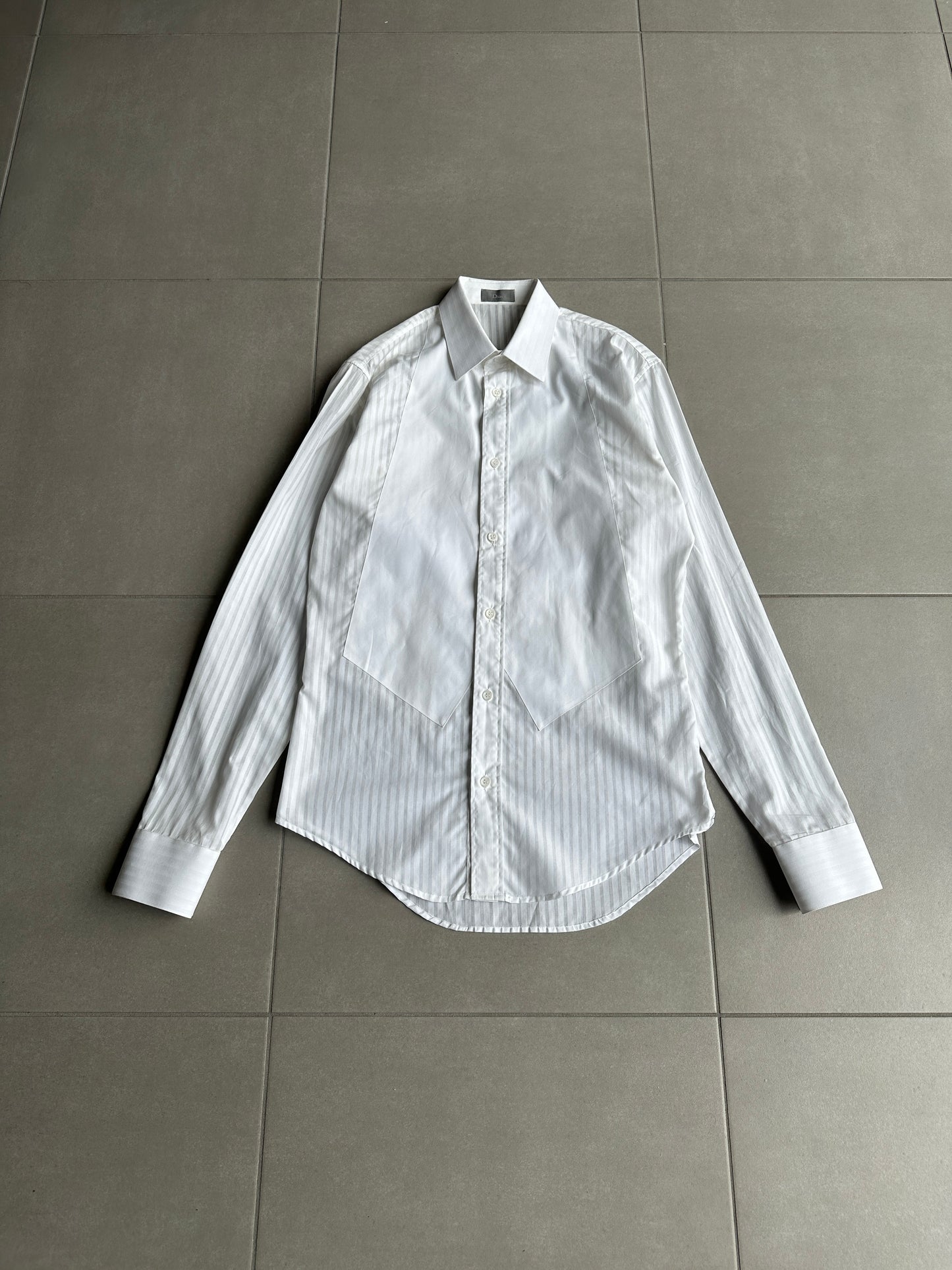 Dior Homme AW06 “These grey days” striped Sheer button up