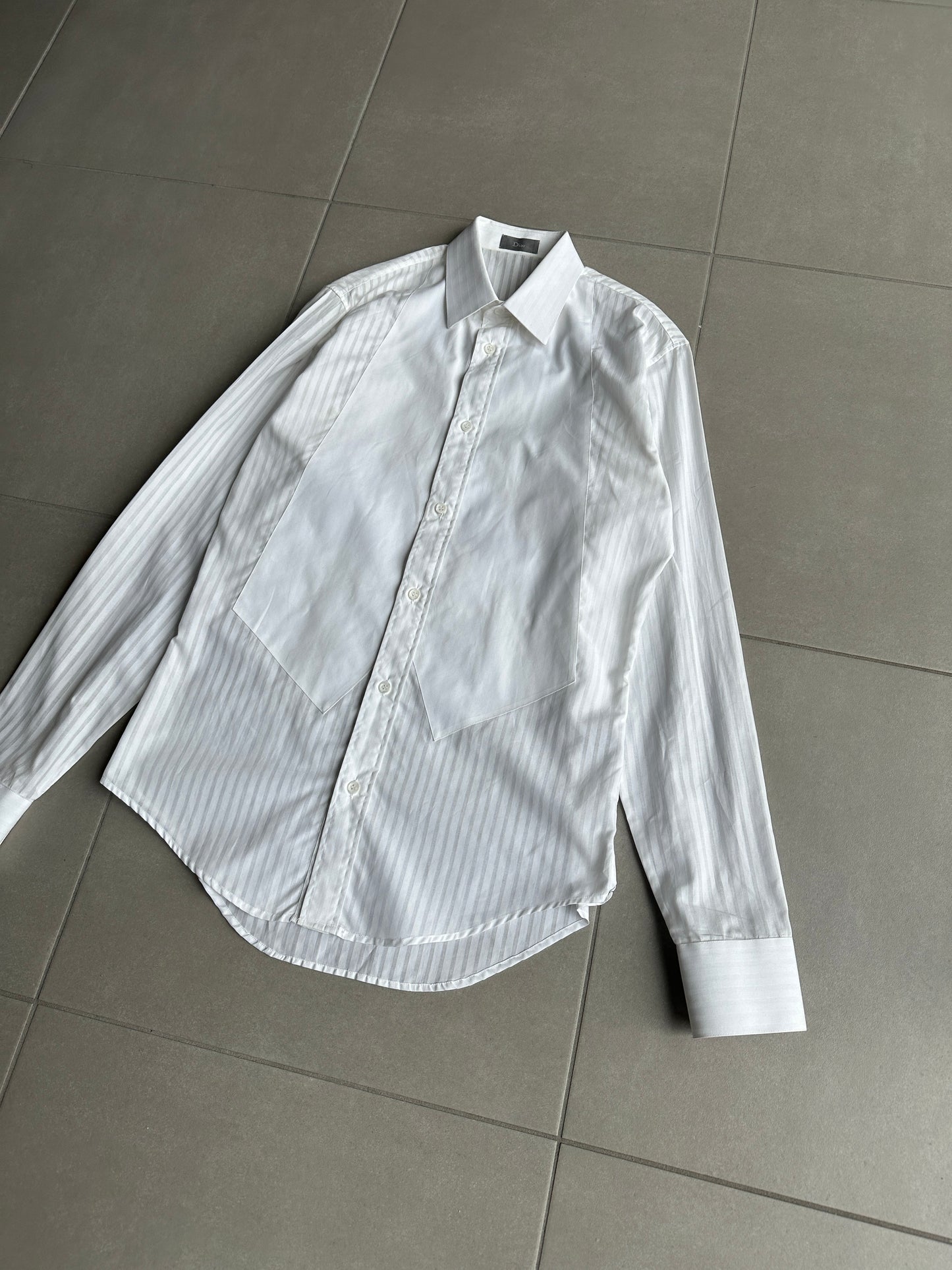 Dior Homme AW06 “These grey days” striped Sheer button up