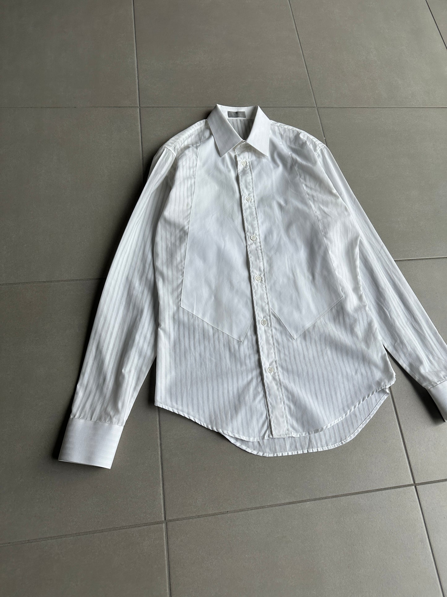 Dior Homme AW06 “These grey days” striped Sheer button up