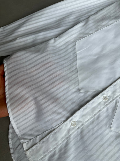 Dior Homme AW06 “These grey days” striped Sheer button up