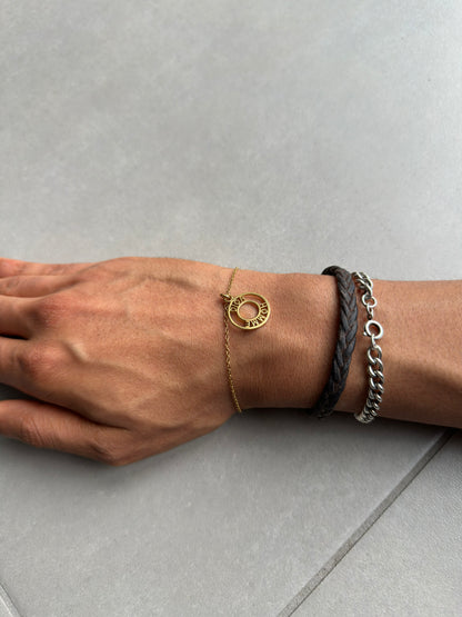 Dior Homme AW05 “In the morning” gold vermeil 925 silver bracelet