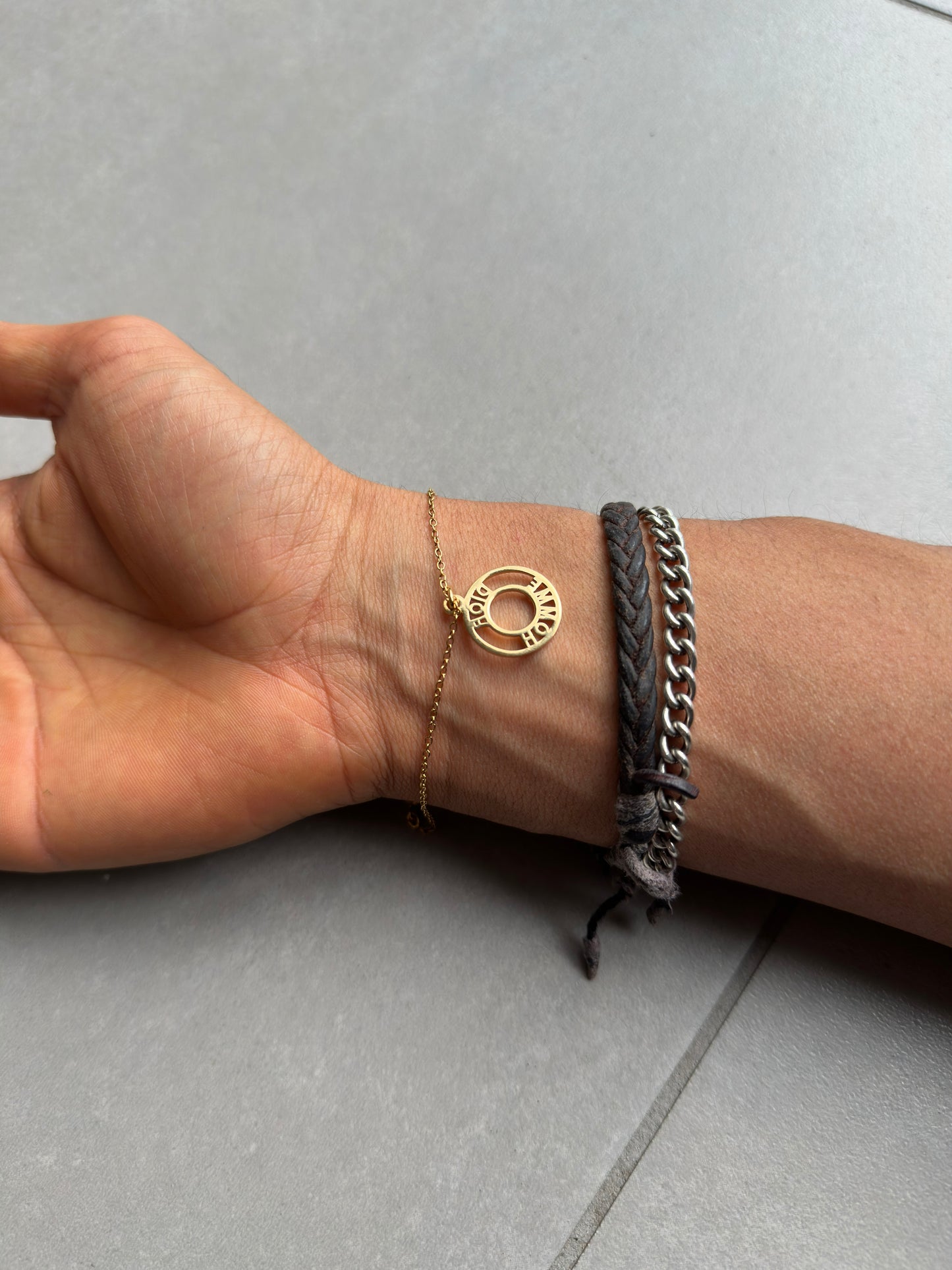 Dior Homme AW05 “In the morning” gold vermeil 925 silver bracelet