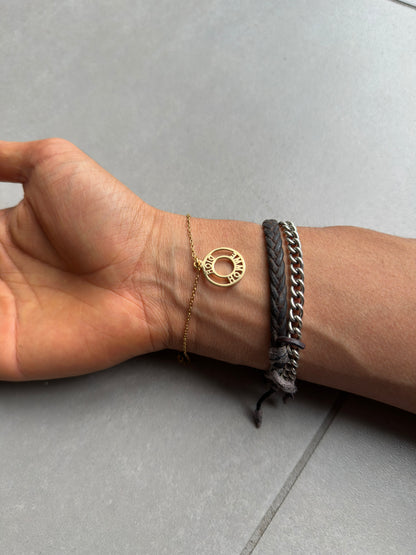 Dior Homme AW05 “In the morning” gold vermeil 925 silver bracelet