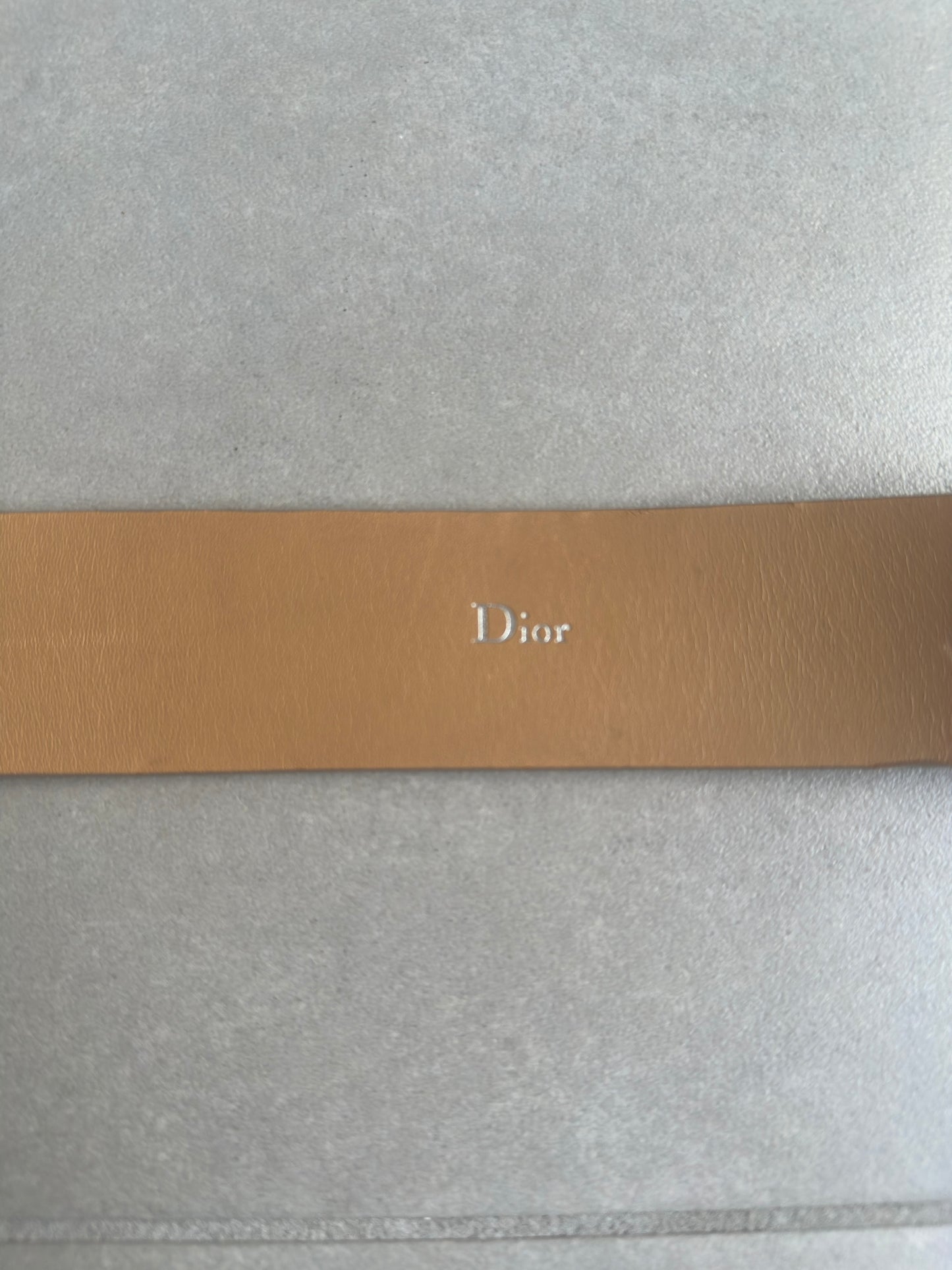 Dior Homme AW04 "Victim of the crime" beige suede leather belt