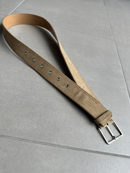 Dior Homme AW04 "Victim of the crime" beige suede leather belt