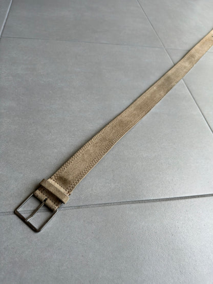 Dior Homme AW04 "Victim of the crime" beige suede leather belt